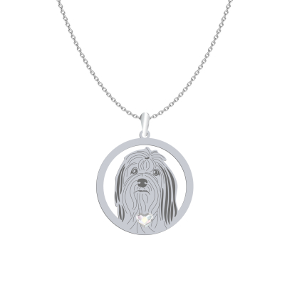 Naszyjnik z psem Lowchen srebro GRAWER GRATIS - MEJK Jewellery