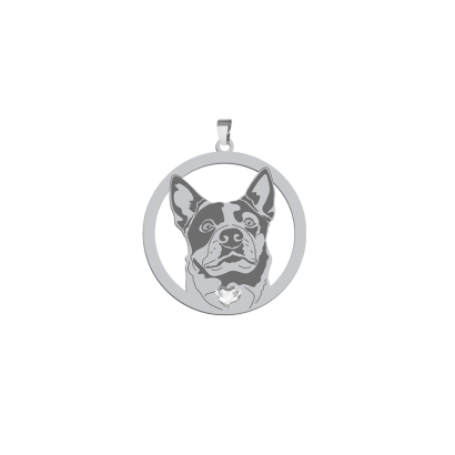 Silver Australian Cattle Dog engraved pendant - MEJK Jewellery