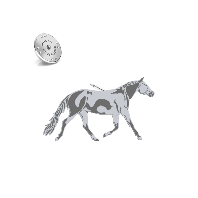 Silver American Paint Horse pin - MEJK Jewellery