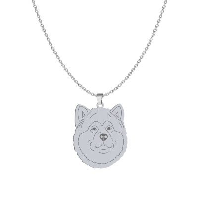 Naszyjnik z psem grawerem Alaskan Malamute srebro - MEJK Jewellery