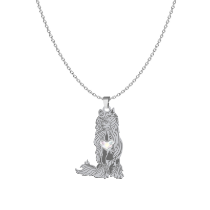 Silver Hairless Chinese Crested necklace, FREE ENGRAVING - MEJK Jewellery