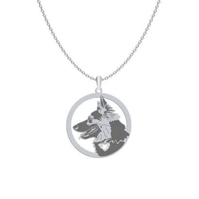 Naszyjnik z psem sercem Chodský pes srebro GRAWER GRATIS - MEJK Jewellery
