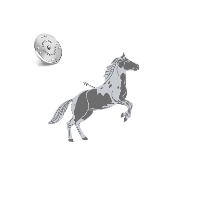Wpinka z Koniem American Paint Horse srebro - MEJK Jewellery