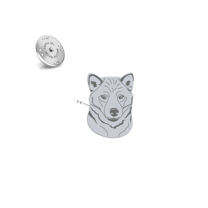 Wpinka z psem Shiba-inu srebro - MEJK Jewellery