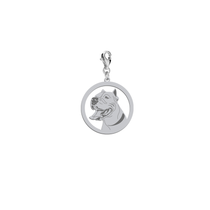 Silver Dogo Argentino charms, FREE ENGRAVING - MEJK Jewellery