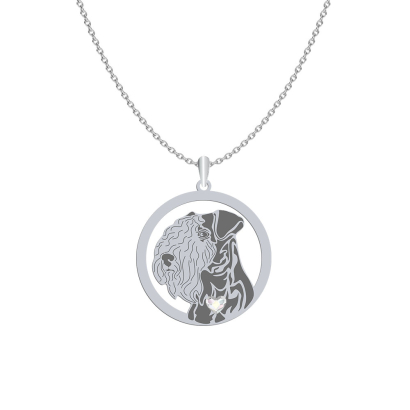 Naszyjnik z psem Lakeland Terrier srebro GRAWER GRATIS - MEJK Jewellery