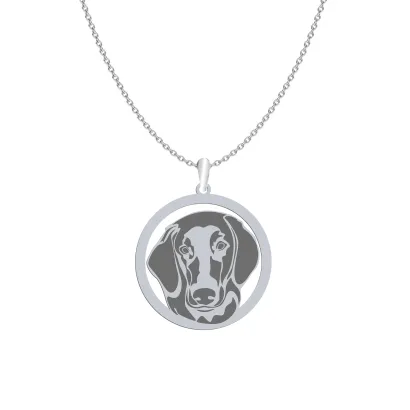Naszyjnik z psem Flat Coated Retriever srebro GRAWER GRATIS - MEJK Jewellery