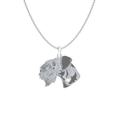 Naszyjnik z psem Terrier Czeski srebro GRAWER GRATIS - MEJK Jewellery