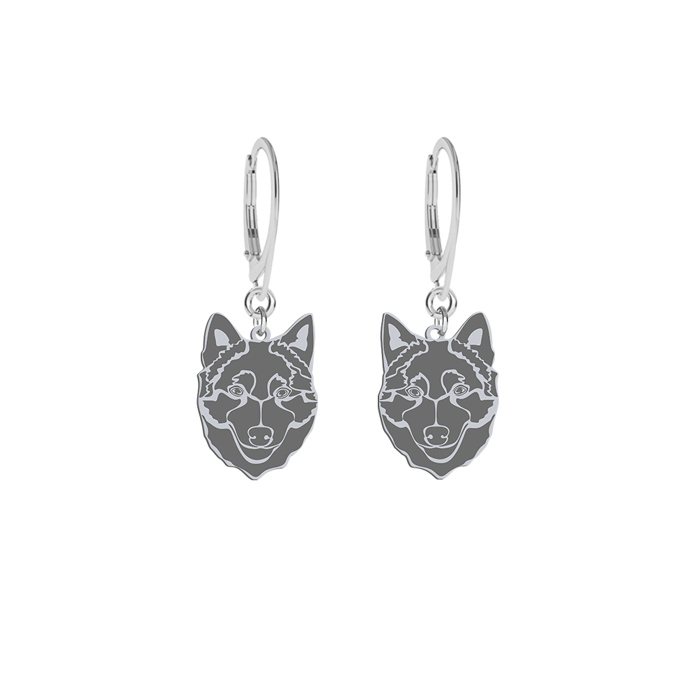  Schipperke earrings, FREE ENGRAVING - MEJK Jewellery