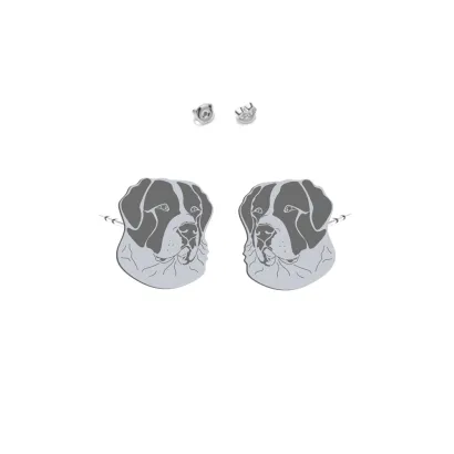 Owczarek Środkowoazjatycki kolczyki wkrętki srebro 925 - MEJK Jewellery