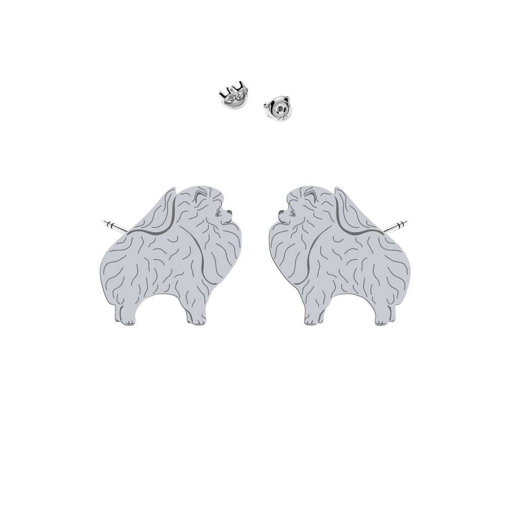 Silver Pomeranian earrings - MEJK Jewellery