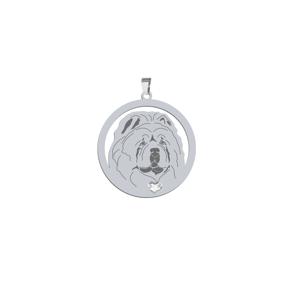 Silver Chow chow pendant, FREE ENGRAVING - MEJK Jewellery