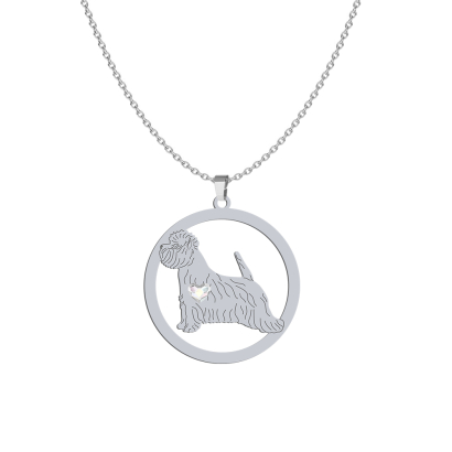 Silver West highland white terrier engraved necklace with a heart - MEJK Jewellery