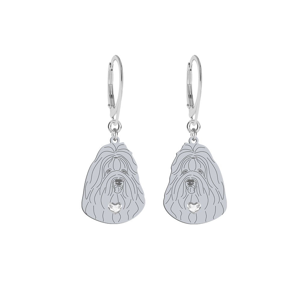 Silver Coton de Tulear earrings, FREE ENGRAVING - MEJK Jewellery