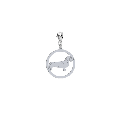 Silver Wirehaired dachshund charms, FREE ENGRAVING - MEJK Jewellery