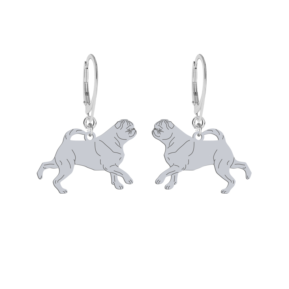Silver Petit Brabancon earrings, FREE ENGRAVING - MEJK Jewellery