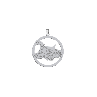 Zawieszka z psem Cocker Spaniel Amerykański srebro GRAWER GRATIS - MEJK Jewellery