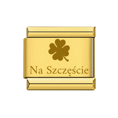Złote Ogniwo do Bransoletki Modułowej z Grawerem Charms GRAWER GRATIS