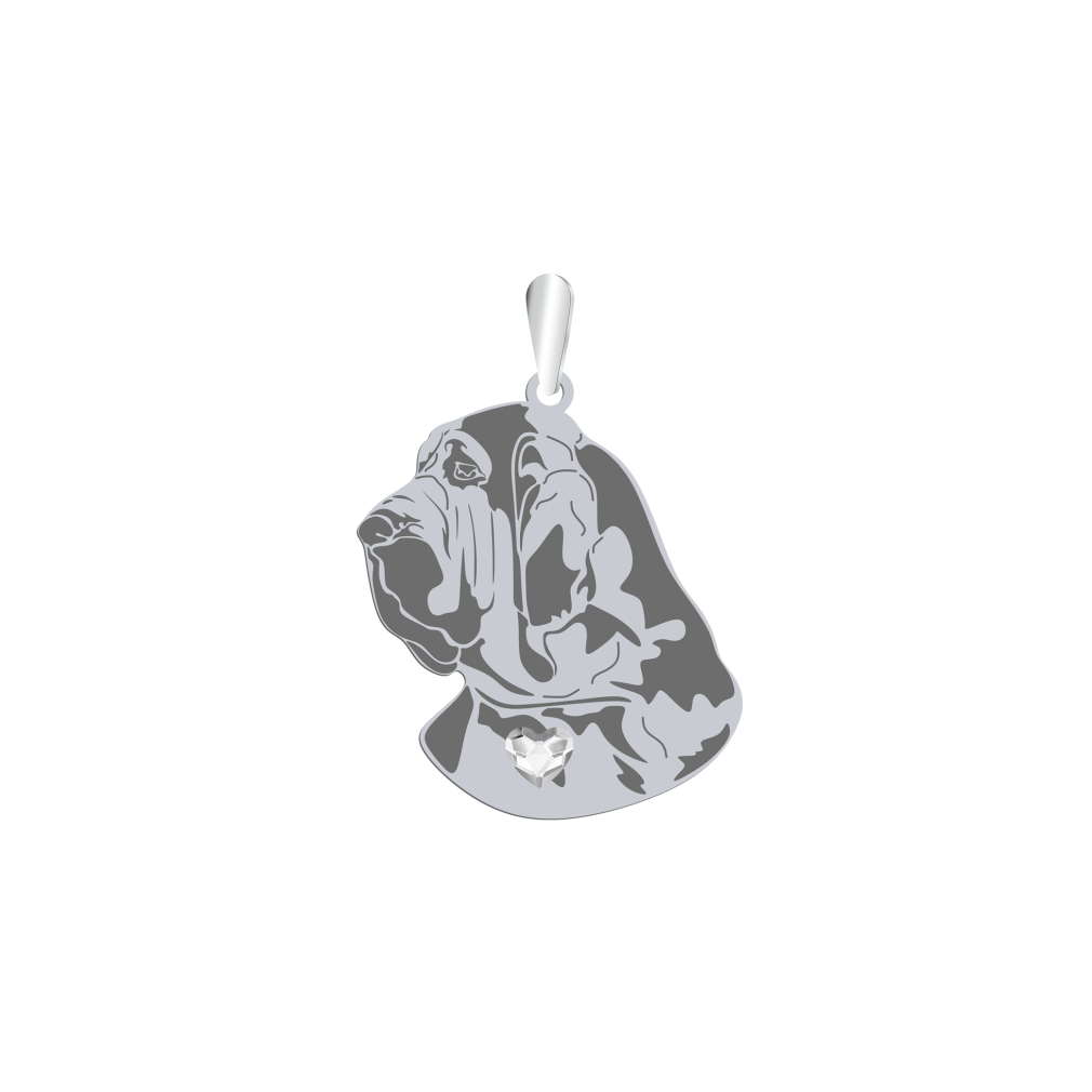 Silver Bloodhound engraved pendant - MEJK Jewellery