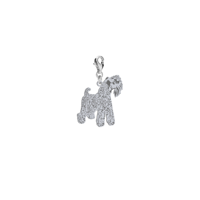 Charms z psem Kerry Blue Terrier srebro GRAWER GRATIS - MEJK Jewellery