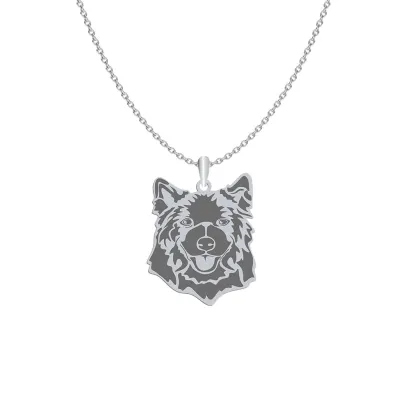 Naszyjnik z psem Swedish Lapphund srebro GRAWER GRATIS - MEJK Jewellery
