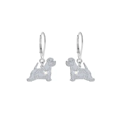Kolczyki z psem grawerem West Highland White Terrier srebro - MEJK Jewellery