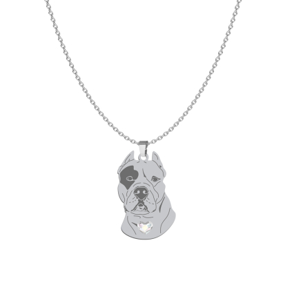 Silver Dogo Argentino engraved necklace - MEJK Jewellery
