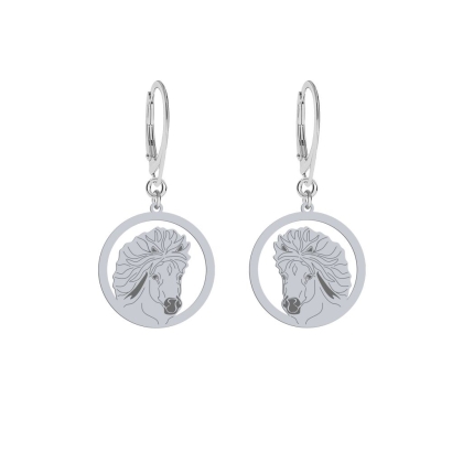Silver Shetland pony earrings, FREE ENGRAVING - MEJK Jewellery