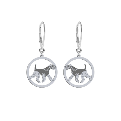 Kolczyki z psem Lakeland Terrier srebro GRAWER GRATIS - MEJK Jewellery