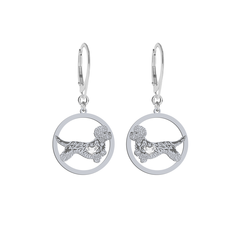 Silver Dandie Dinmont Terrier engraved earrings - MEJK Jewellery
