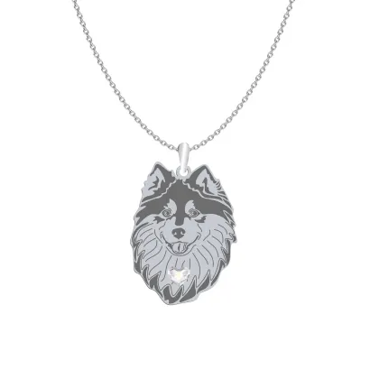 Naszyjnik z psem Suomenlapinkoira srebro GRAWER GRATIS - MEJK Jewellery
