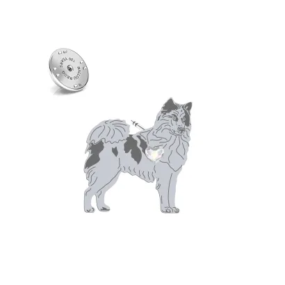 Wpinka z psem Yakutian Laika srebro - MEJK Jewellery