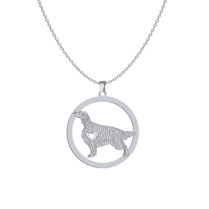 Silver Irish Red Setter necklace, FREE ENGRAVING - MEJK Jewellery