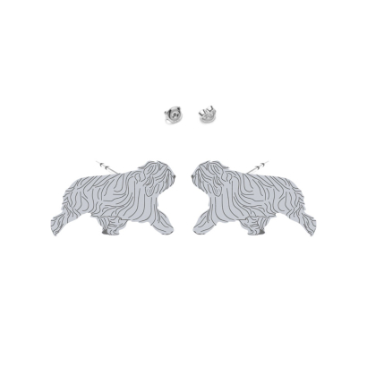 Silver Polish Lowland Sheepdog earrings - MEJK Jewellery