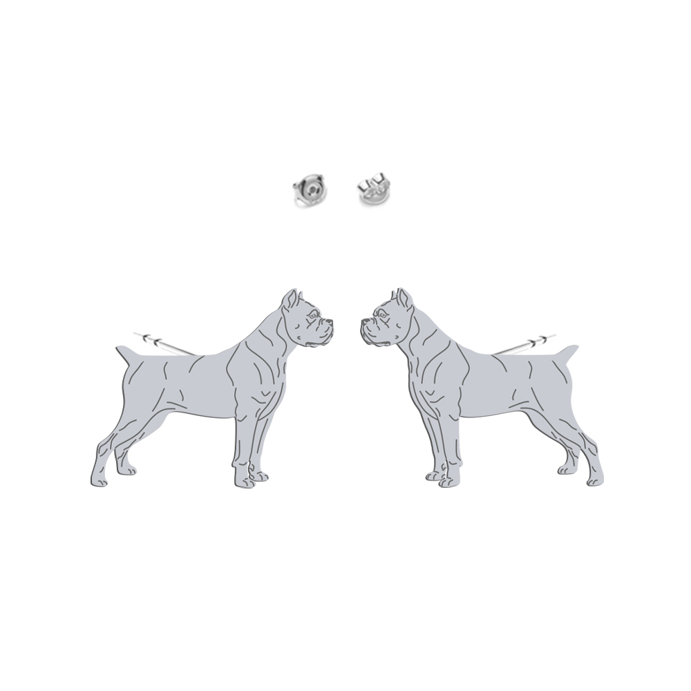 Silver Cane Corso earrings - MEJK Jewellery