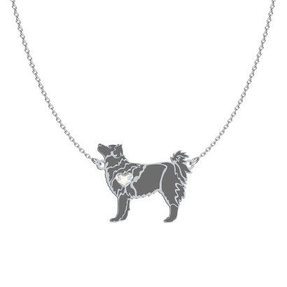 Naszyjnik z psem sercem Swedish Lapphund GRAWER GRATIS - MEJK Jewellery