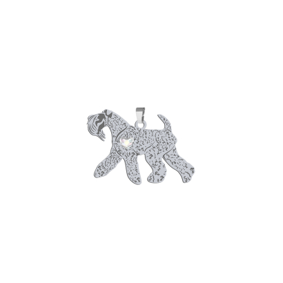 Zawieszka z grawerem psem Kerry Blue Terrier srebro - MEJK Jewellery