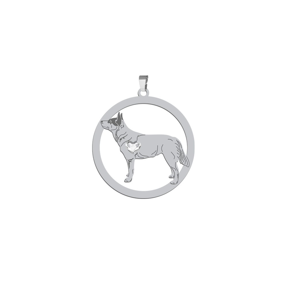 Zawieszka z rasą Australian Cattle Dog srebro GRAWER GRATIS - MEJK Jewellery