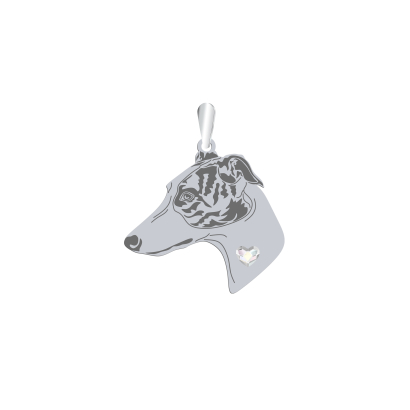 Zawieszka z psem Greyhound srebro GRAWER GRATIS - MEJK Jewellery