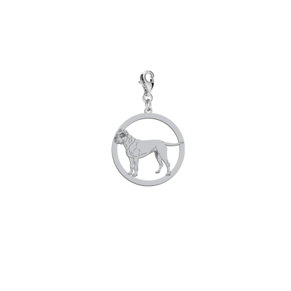 Charms z psem Dogo Argentino srebro GRAWER GRATIS - MEJK Jewellery