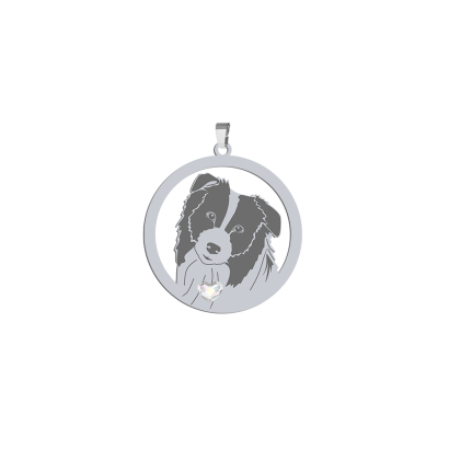 Silver Border Collie pendant, FREE ENGRAVING - MEJK Jewellery
