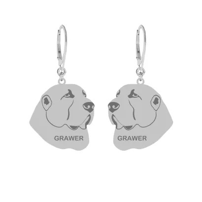 Kolczyki z psem Central Asian Shepherd Dog srebro GRAWER GRATIS - MEJK Jewellery