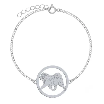 Bransoletka z psem Samoyed srebro GRAWER GRATIS - MEJK Jewellery