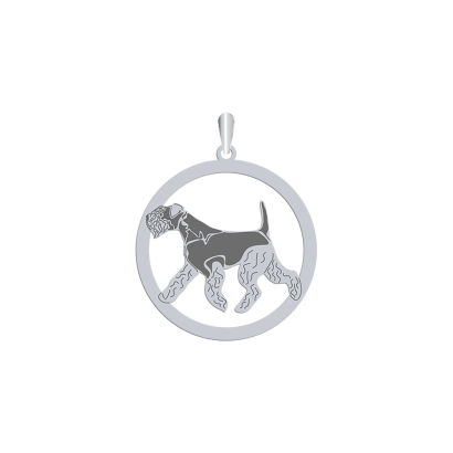 Zawieszka z grawerem psem Lakeland Terrier srebro - MEJK Jewellery