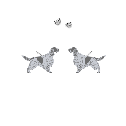 Silver English Springer Spaniel earrings - MEJK Jewellery