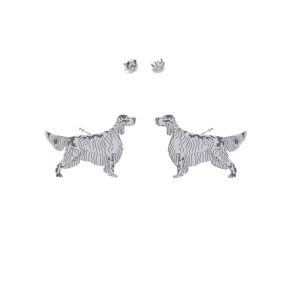 Silver English Setter earrings - MEJK Jewellery