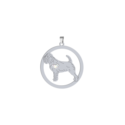 Silver Belgian Griffon engraved pendant - MEJK Jewellery