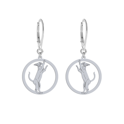 Silver Oriental Shorthair earrings, FREE ENGRAVING - MEJK Jewellery