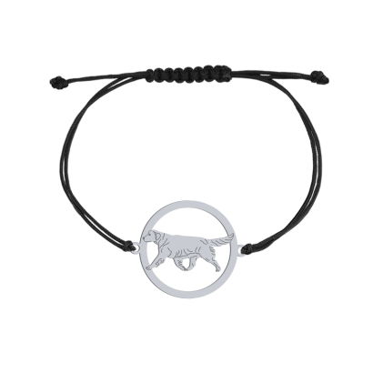 Silver Golden Retriever string bracelet, FREE ENGRAVING - MEJK Jewellery