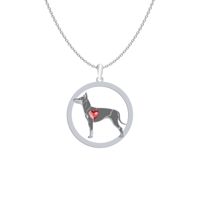 Naszyjnik z psem grawerem sercem English Toy Terrier srebro - MEJK Jewellery